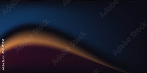 Dark blue orange red grainy texture background abstract vibrant color wave shape black backdrop noisy wide banner header design