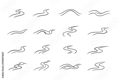 Journey guide image subtle generation icon light informal sweep direction vector simple