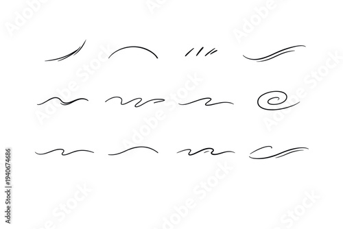 Motion smooth dash vector movement simple image generation icon sketch freehand path