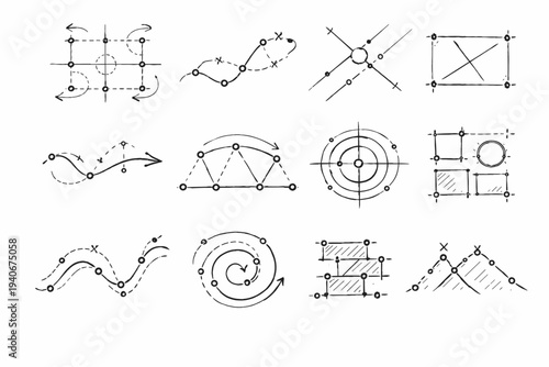 Vector image informal markers intuitive icon guiding guide simple generation planning scaffold