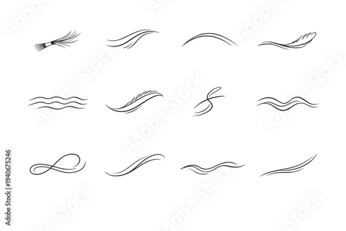 Generation arc soft icon trace vector flick simple mark wave image motion