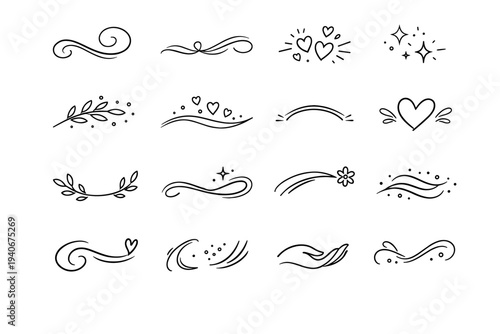 Mellow curl silk generation flourish icon vector expressive image simple informal garnish