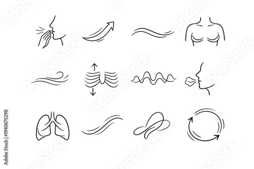 Gentle image rhythm human simple generation motion soft vector icon sweep trace