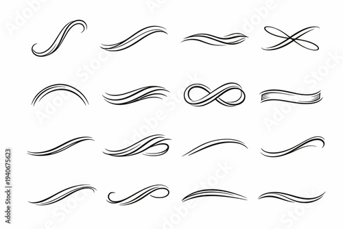 Band vector controlled generation balanced rhythm image stroke luminous simple confident flow