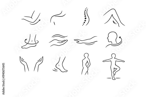 Simple calm sway balance icon arc image caring elbow vector generation line