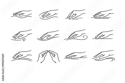 Hand patient natural vector steady icon tender meditative image motion generation simple