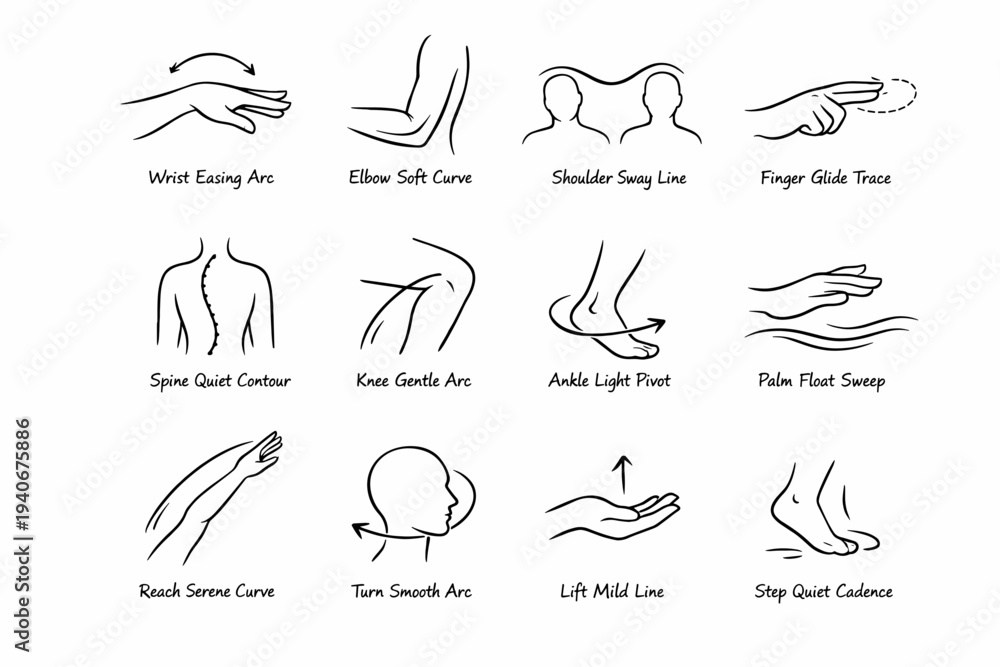 Obraz premium Reach lift generation vector serene mild cadence curve simple icon finger smooth