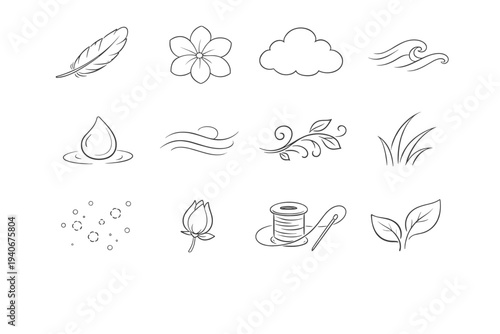 Airy vector lull thread border edge hush icon generation contour rounded image