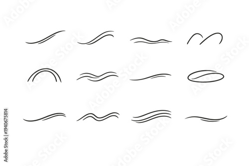 Contour calm soft trace stroke sweep generation icon deliberate rhythm image vector
