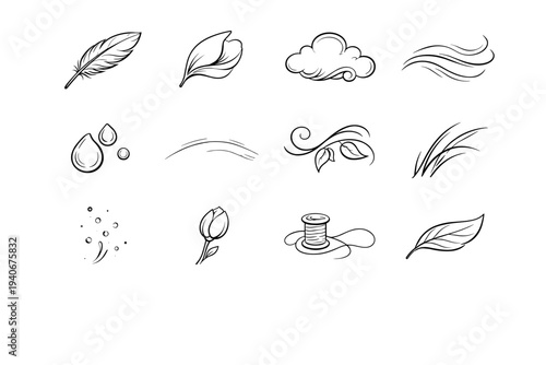 Hush drift wave generation edge image icon airy tender simple faint vector