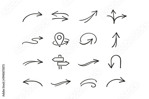 Pointer image calm arc generation simple airy curved friendly icon indicator direction