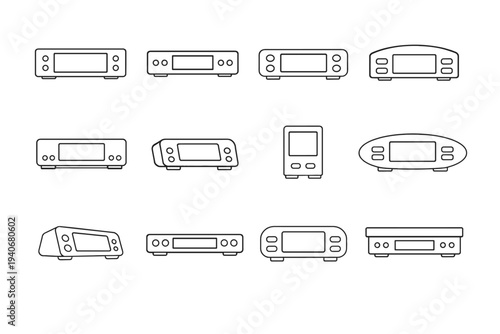 Geometry clock kitchen refined digital vector color icon proportions clean modern