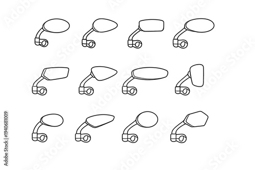 Mirror silhouette vector bike visual expanded viewing clean icons icon design minimal