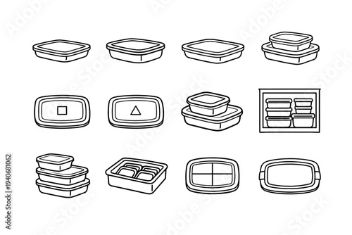 Logic tidy stackable clean balanced vector icon edge feature container