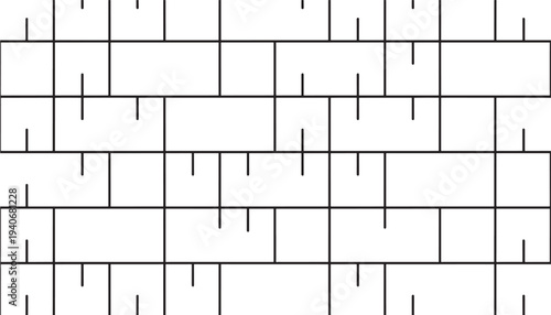 Grid pattern with vertical and horizontal lines creating cell-like structures with small internal line segments.