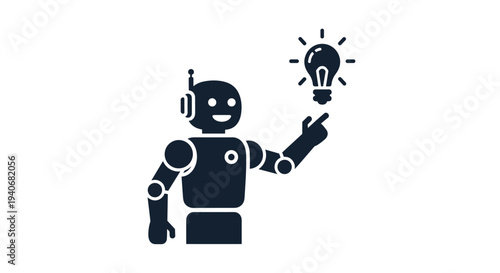 AI Robot Generating New Idea - Artificial Intelligence and Innovation Concept