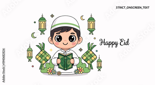 Eid Family Gathering Around Ramadan Lanterns