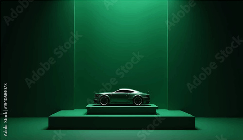 A retro phone with a microphone and vintage filter effect sits on a wooden classroom table in front of a blank green chalkboard frame