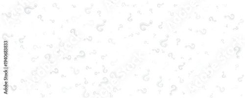 Question mark seamless pattern. Repeating interrogation patern. Hand drawn black simple icon on white sample background.