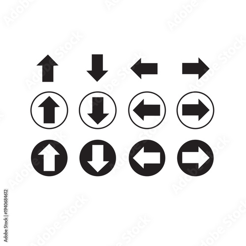 arrow, direction, navigation, arrow icon, directional arrow, up arrow, down arrow, left arrow, right arrow, infographic arrow, navigation button, navigation icon, arrow collection, arrow set, arrow si