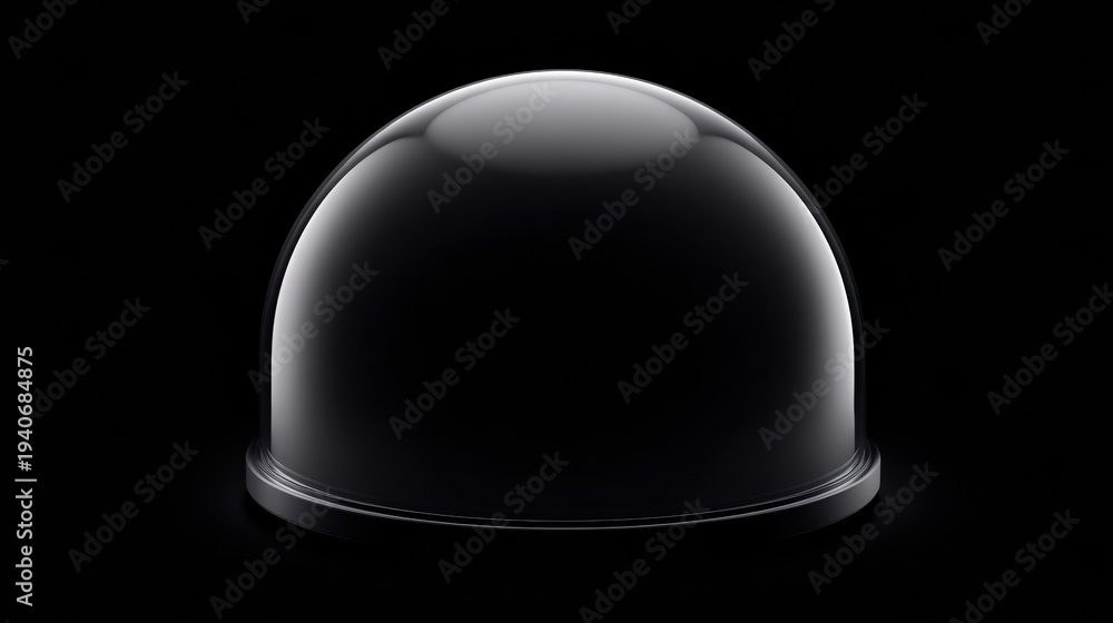 Fototapeta premium Privacy Dome Protects Core Financial Dataset in an Infinite Black Void With Subtle God Rays and Ample Copy Space