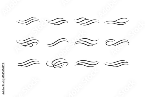 Glide line kindness assured simple image quiet icon calm hand controlled vector