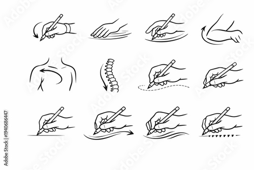 Stroke simple palm soft vector generation sketch trace image light grip icon