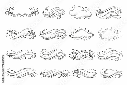 Organic embellish veil warm icons tender cozy inkveil vector mild icon mist