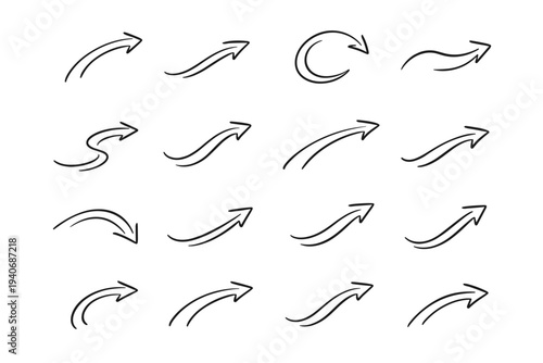 Marker warm relaxed sweep image generation vector icon arrow symbol calm directional