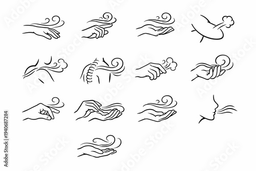 Image icon respiration vector puff breeze simple generation drafting steady inhale breath