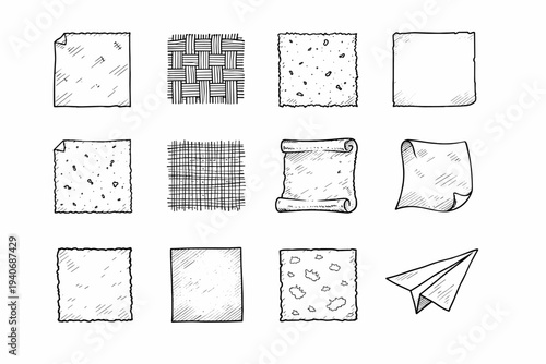 Icon weave generation vector grain sheet parchment simple haze image edge natural