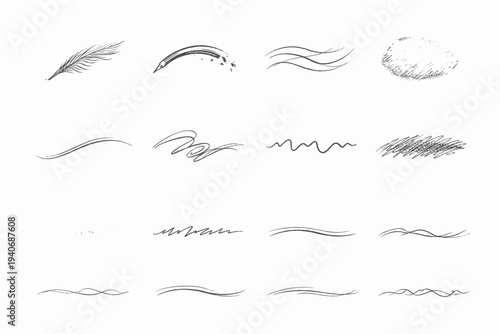 Draft simple hazy grain vector stroke trace airy generation image line icon