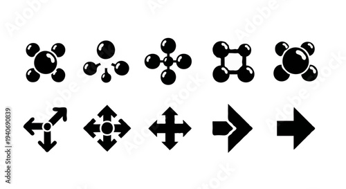 Molecular and directional icons