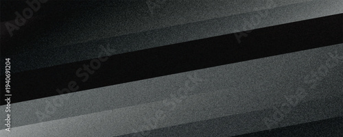 Modern black white abstract background. Minimal. Gradient. Dark grey banner with geometric shapes  lines  stripes  triangles. Design. Futuristic. Cut paper or metal effect.vector eps10