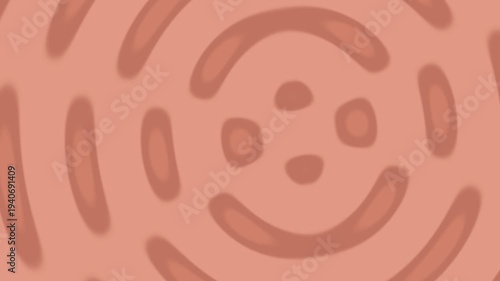 Abstract Concentric Circles and Oval Shapes Pulse and Distort in Organic Fluid Motion Soft Pink and Peach Organic Background Animation