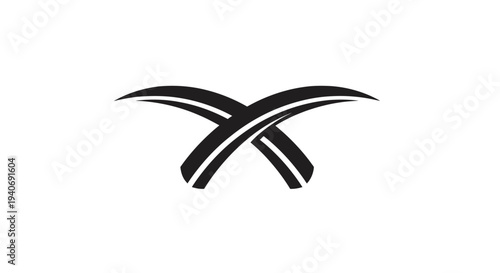 Black Abstract Logo Design Element.