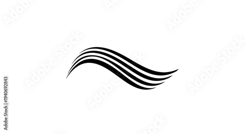 Black Wavy Lines Design Element.