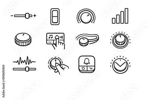Bar hardware regulation detail icon indicator vector tuning door smart chime control