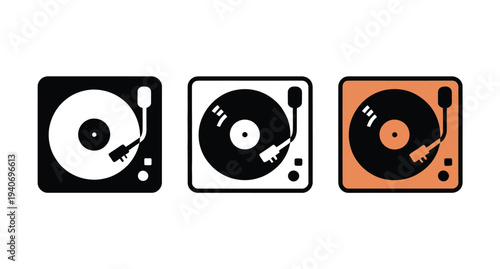 Turntable record players show audio.