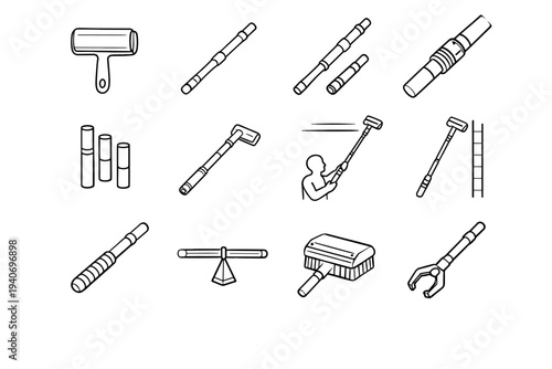 Remover tool icon weight adjustable surface hair shaft vector grip pet handle