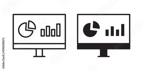 Main Dashboard Icon. used in digital platforms. Commonly used for admin panels, analytics pages, management systems. Vector illustration with stroke and fill on a white background.