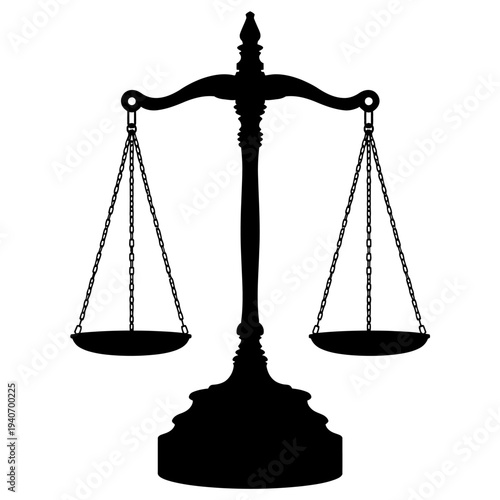 Golden scales of justice symbol balancing law and fairness