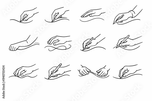 Image stroke steady line cue bend icon generation arc rhythm curve vector