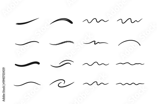 Line generation friction imperfection image subtle arc smooth curve icon simple vector