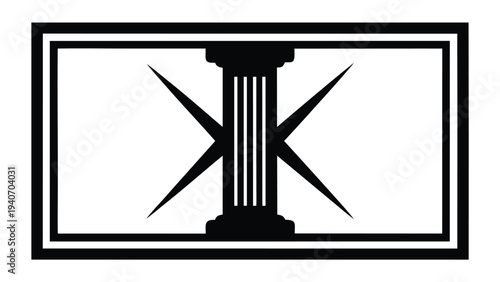 Pillar icon, classic pillar column icon vector, architectural column silhouette illustration
