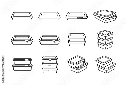 Feature solution icon refined design display interlocking top grid container neat vector