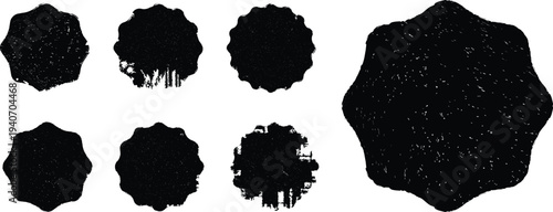 Grunge post Stamps Collection, Circles. Banners, Insignias , Logos, Icons, Labels and Badges Set . vector distress textures.blank shapes.

