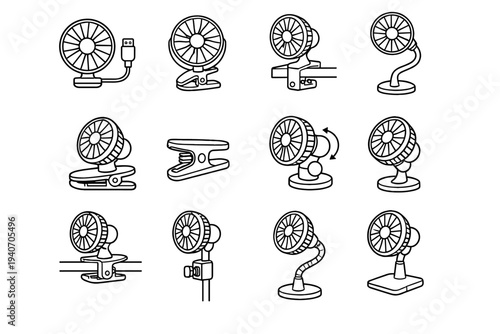 Icon positioning vector usb air placement form option fan stable idea versatile