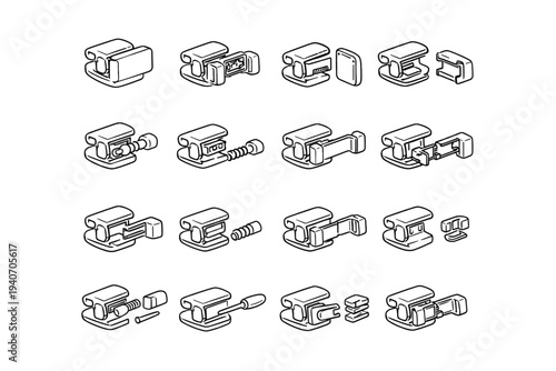 Collection heating refined vector modern tidy neutral presence visual palette icon proportions