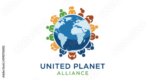United Planet Alliance logo with diverse people around the globe.